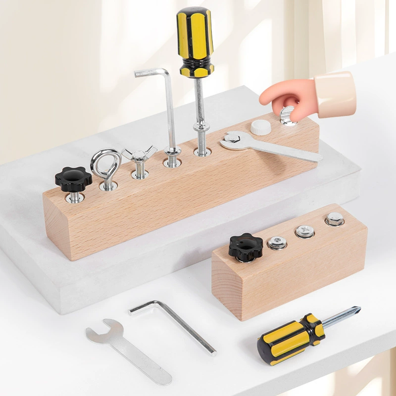 Развивающие игрушки Монтессори для раннего образования, верстак с винтами и гайками, учебные пособия для маленьких детей, доска для координации движений рук и глаз