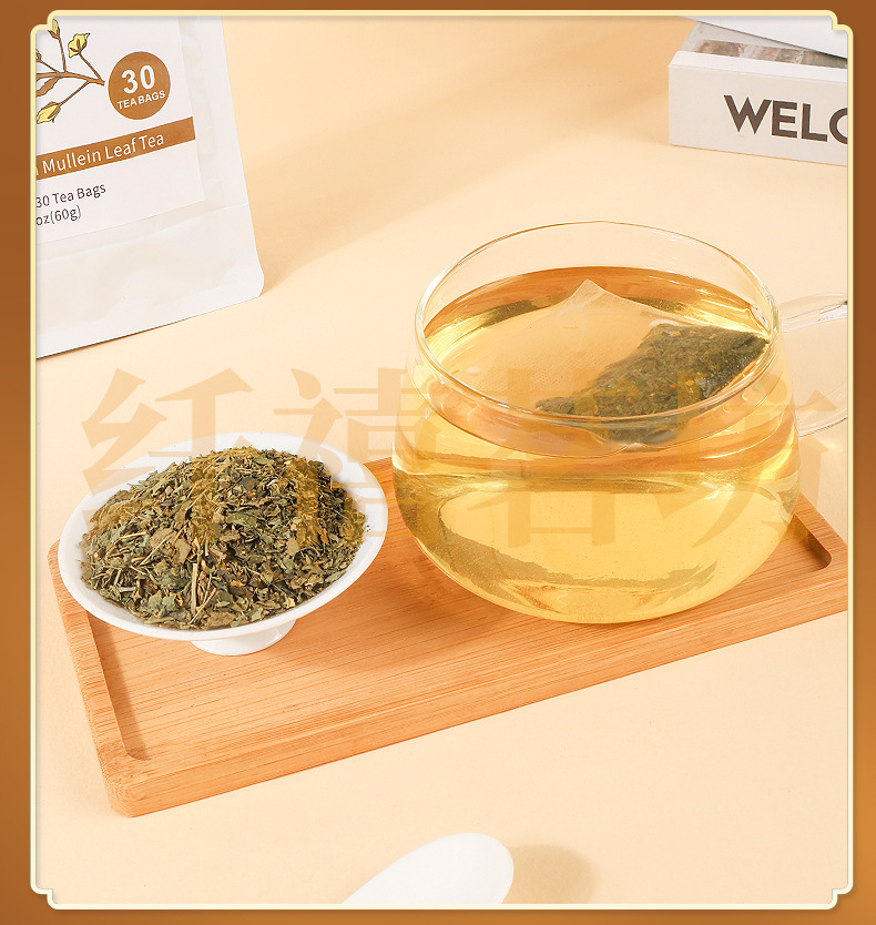 Mullein Leaf Tea Bags 2g x 30 Pure Mullein Leaf Herbal Tea 60g in use