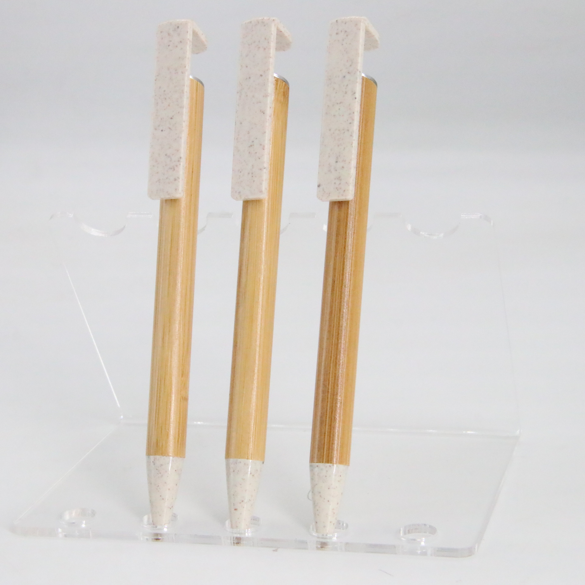 Prensa de bambú pluma bala 1,0 recarga Oficina escuela suministros láser logotipo fábrica al por mayor bolígrafo