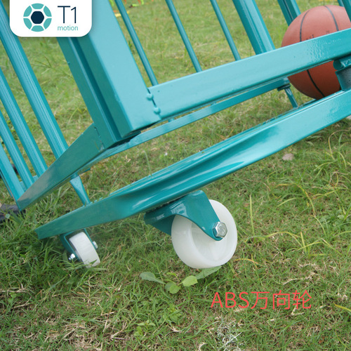 Basketball Storage Basket Basketball Cart Kindergarten Storage Basket Stainless Steel Foldable Mobile Cart Football Storage Basket