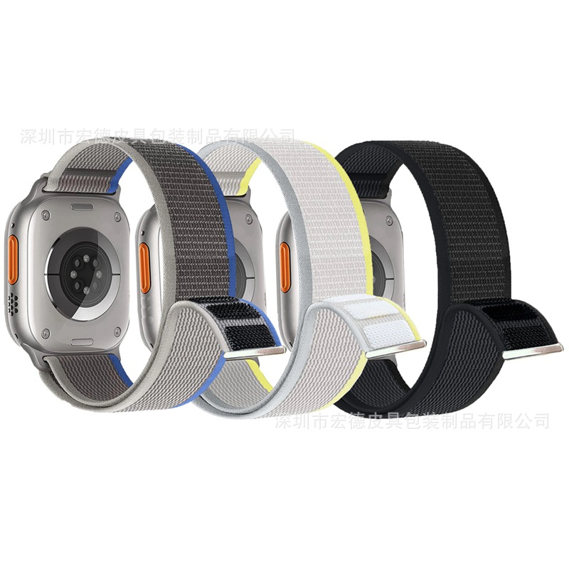 适用苹果ultra2高山表带野径海洋applewatch8尼龙回环手表表带