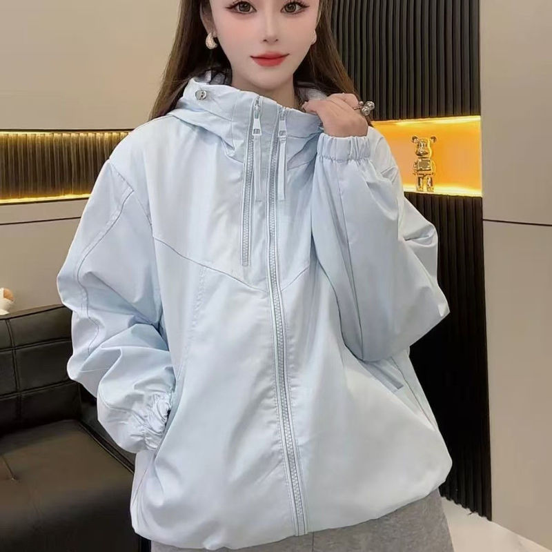 2025新款春季冲锋衣连帽外套女甜美韩版高级感洋气小个子上衣|undefined