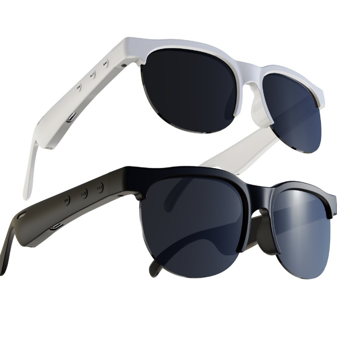 Inteligente transfronteriza AI traducción Bluetooth gafas de sol anti-UV deportes al aire libre montar auriculares para escuchar música y hablar