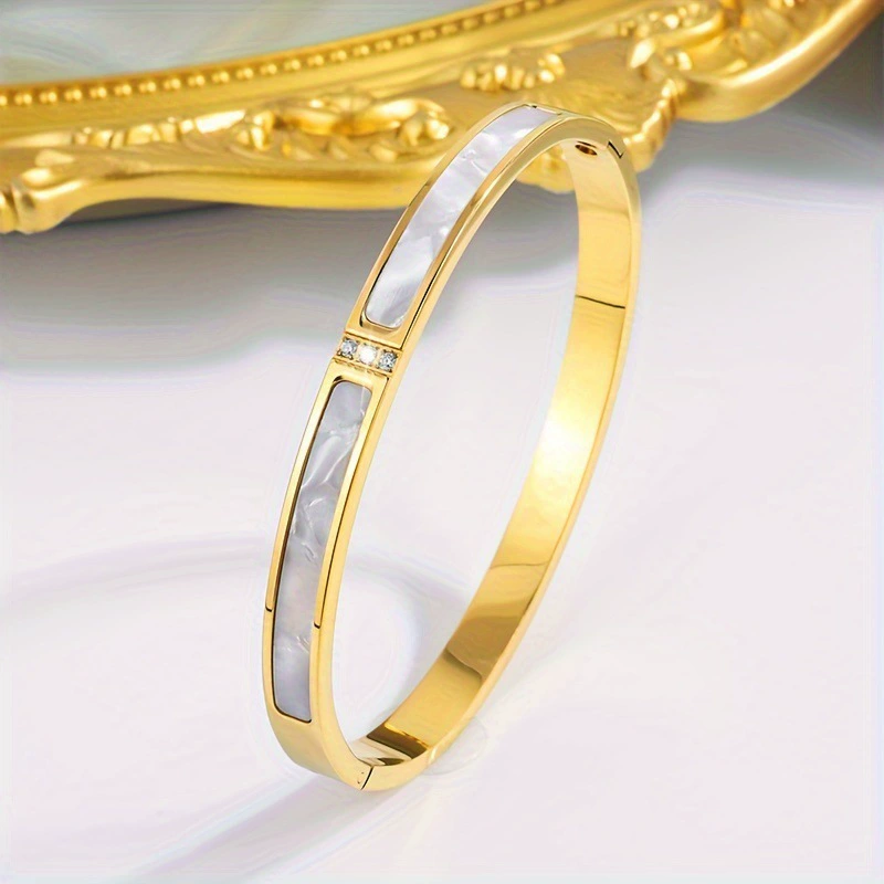 Универсальный браслет из нержавеющей стали, стильный аксессуар, простой и элегантный дизайн, европейский стиль