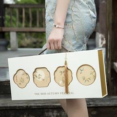 2025中秋月饼礼盒包装盒印logo传统高档6/8粒装手提新款空盒