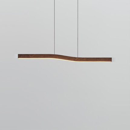 Diseño de modelo de sala de estar lámpara de tira larga un diseñador de sala de comedor modelo de sala de tablero creativa LED madera lámpara de luz