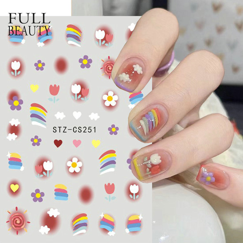 新しいネイルシールinsネット赤同型アニメドーパミン虹バックテープ爪シール卸売りnail|undefined