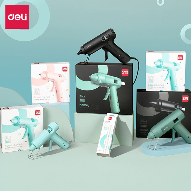 得力热熔胶枪手工制作电热溶胶枪家用儿童胶水条热融胶棒11mm大号