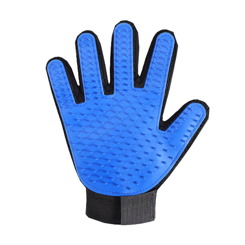 Guantes de aseo para mascotas transfronterizos con características de doble cara y doble efecto para eliminar el pelo suelto, una herramienta mágica para limpiar gatos y perros.
