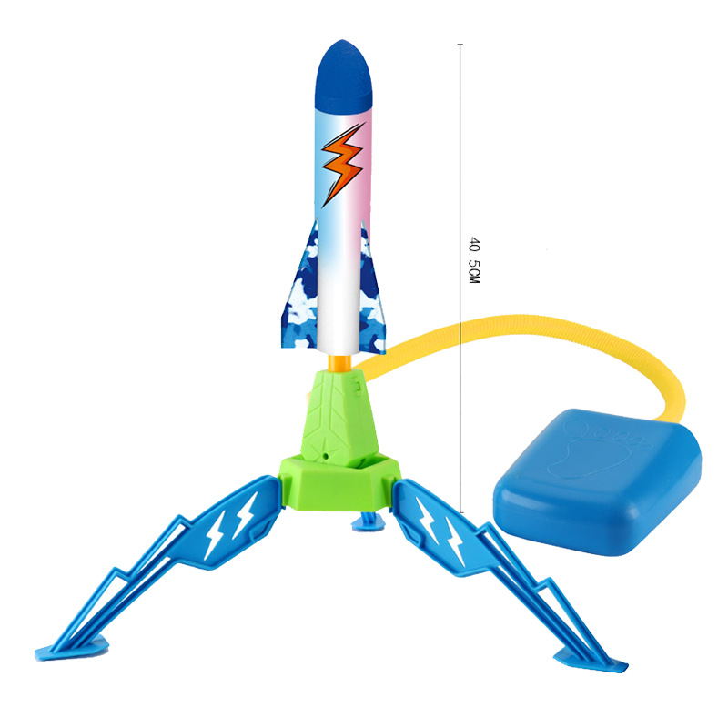 Cross-border children's outdoor toys EVA soft bullet flash cannon toy outdoor sports double pedal rocket launcher