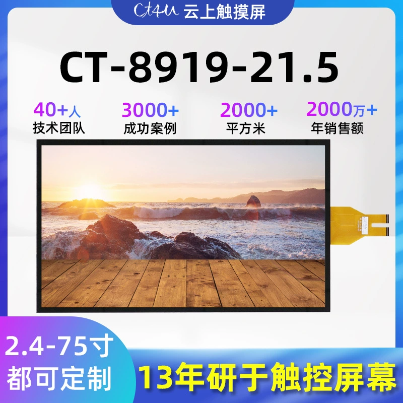Индивидуальный центральный контрольный экран с сенсорным экраном 21.5inch года, встроенный мультисенсорный HD-дисплей, сенсорный экран