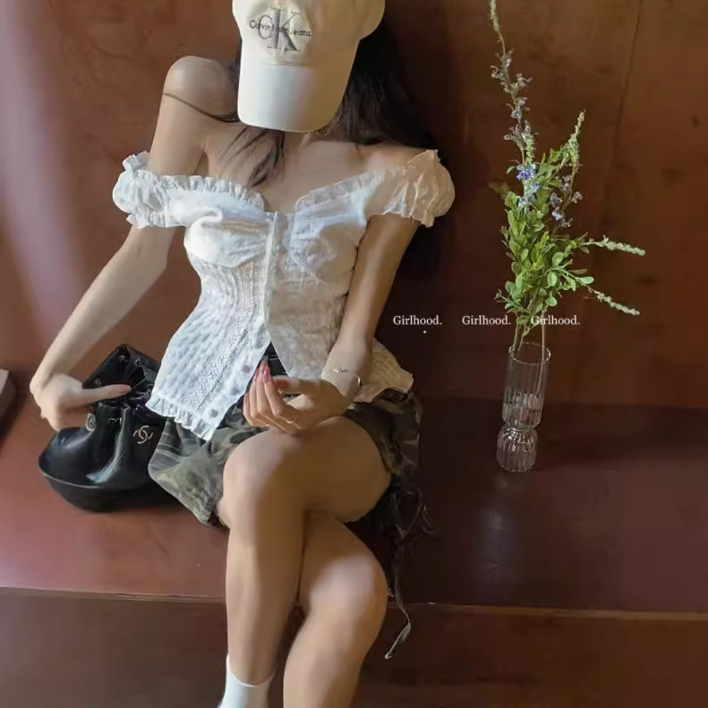 White Lace Shirt Female Sexy Hot Girl Spring 2024 New Slim Slim Shirt Cardigan Top Trendy White Lace Shirt Female Sexy Hot Girl Spring 2024 New Slim Slim Shirt Cardigan Top Trendy