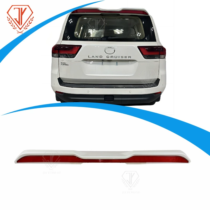 Подходит для Land Cruiser LC300, красный задний спойлер с прозрачными элементами, внешняя модификация автомобиля, 2022 год.