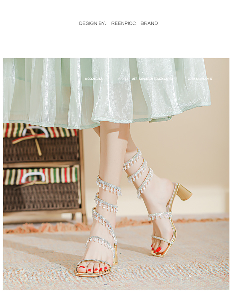 Dames sandalen met hak strass chunky gradient open teen_voghion.com