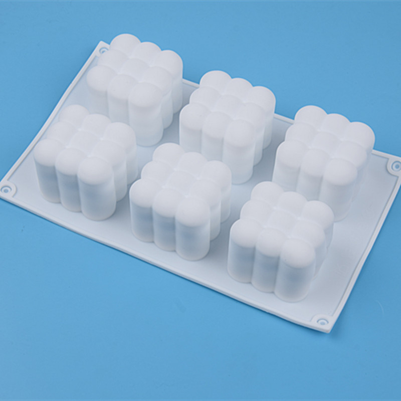 Molde de silicona de 6 cavidades para hornear pasteles, vela mágica perfumada estilo coreano, chocolate, cubitos de hielo, repostería