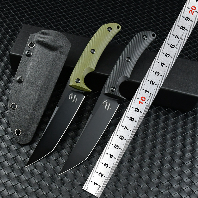 跨境巴斯蒂内利小直刀高硬度一体钢野外便携户外刀随身防身战术刀