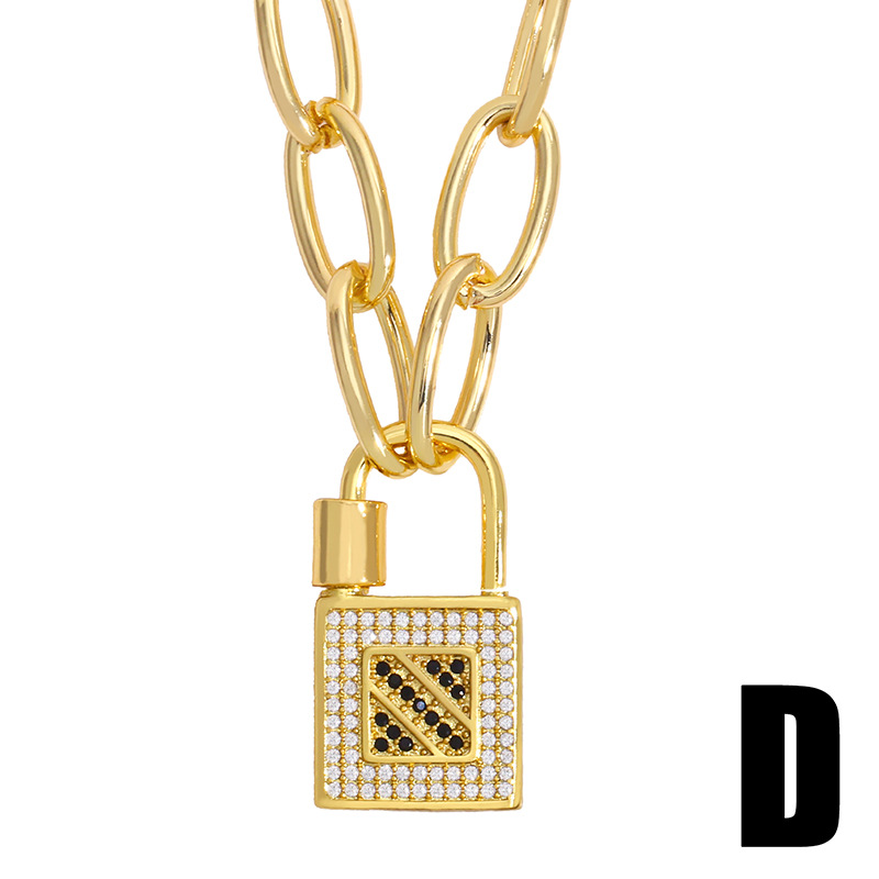 Fashion Lock Pendant Necklace display picture 7