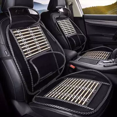 Mat, Mat, Transparent Wooden Bead Car — Seat cushion, seat cover - upgraded-version-conjoined-backrest-headrest-single-pack