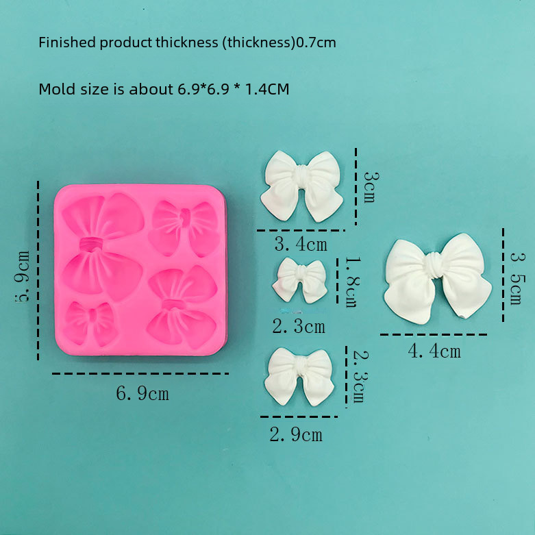 diy蝴蝶結硅膠模具 蛋糕巧克力翻糖模具西點烘焙工具女神蛋糕模具