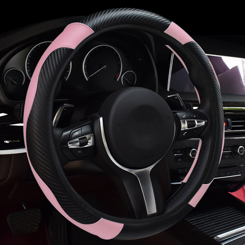 Dropshipping Car Steering Wheel Cover, Elastic Carbon Fiber Without Inner Ring, Cross-Border E-Commerce Style Handlebar Cover Wholesale