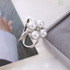 Korean spring personality natural simple three -ring silk scarf buckle creative versatile diamond chest flower dual -use scarf buckle brooches