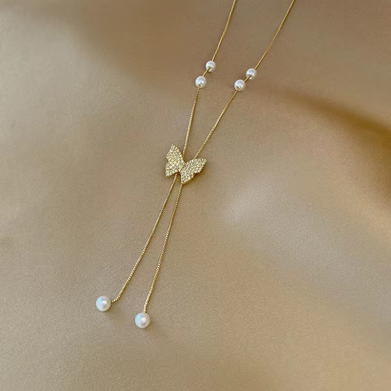 Color Block Pattern Titanium Steel Simple Style Commute Inlay Color Block Zircon Pendant Necklace