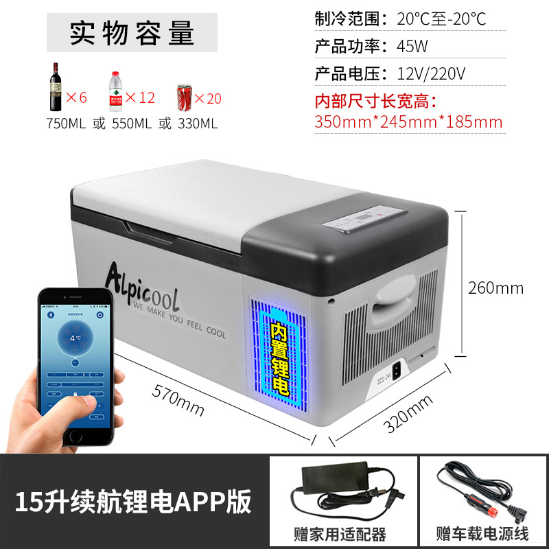 2023 nuevo coche pequeño camión tigre de hielo coche refrigerador compresor coche de doble uso 12v24v220v universal