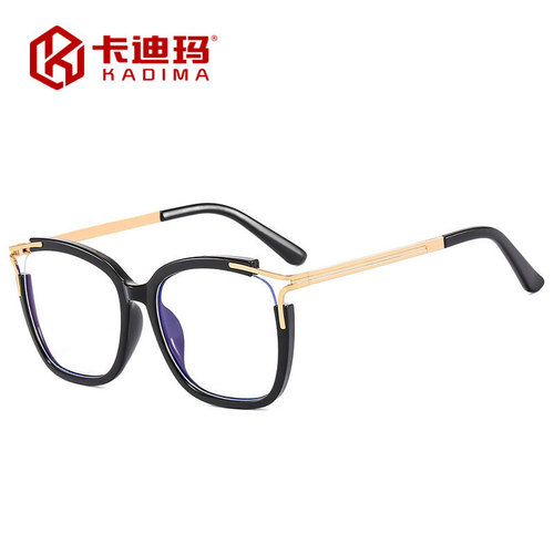European and American new TR90 anti-blue light flat mirror square frame high-end plain glasses frame cross-border fashion glasses frame