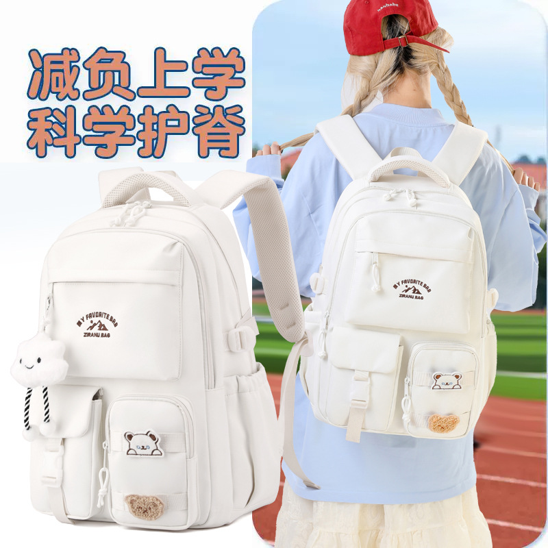 Mochila escolar estilo japonés INS para niñas, mochila de gran capacidad para estudiantes de secundaria y preparatoria, modelo nuevo 2025