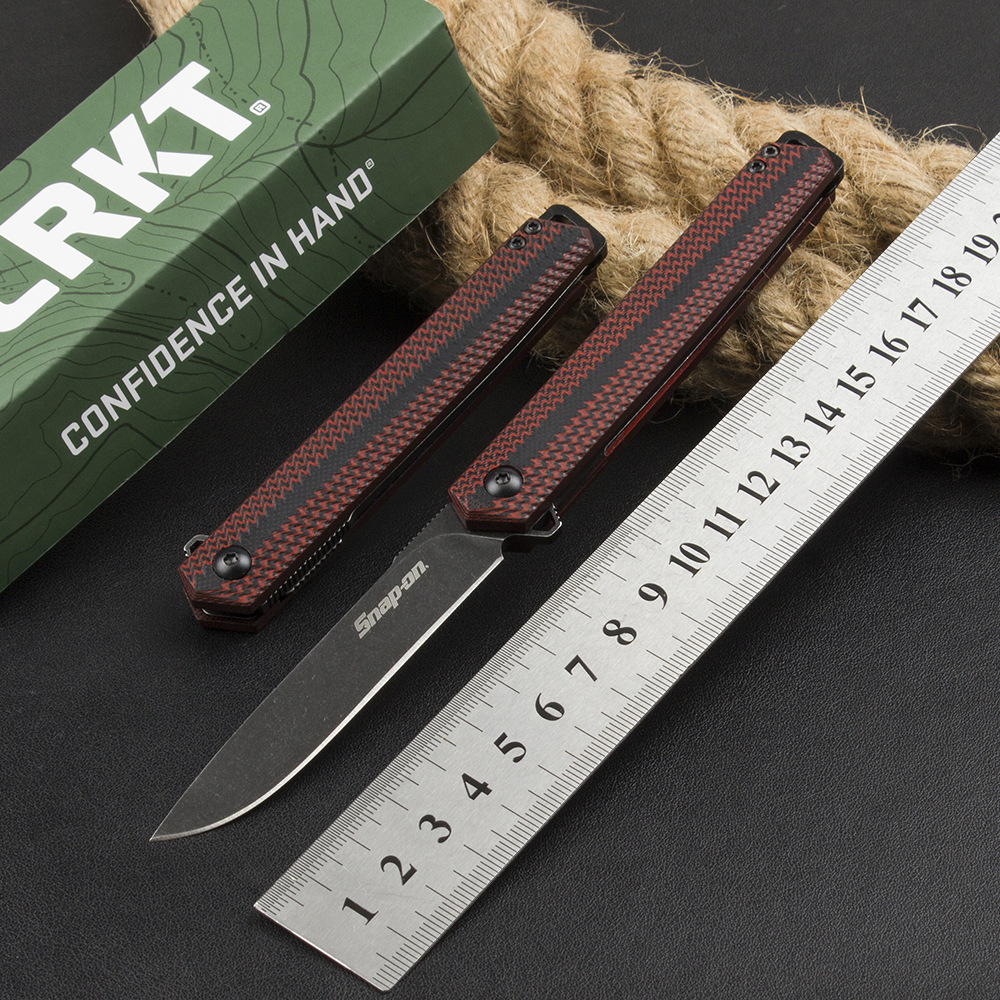 CRKTK820G10手柄折叠刀户外高硬度 随身锋利户外刀具水果刀