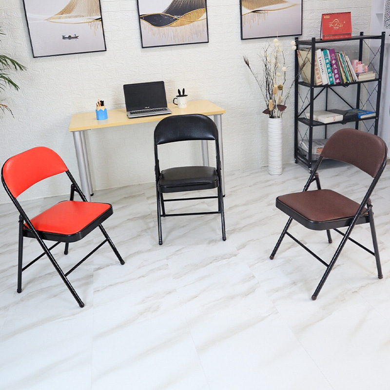 Silla plegable silla Sur Conferencia silla de oficina entrenamiento silla plegable de cuero silla plegable de trabajo simple silla plegable silla sur