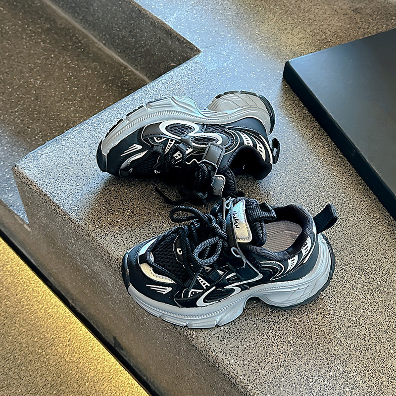 2024 início do outono malha respirável masculino bebê esportes sola macia antiderrapante velcro meninas casual único sapatos_voghion.com