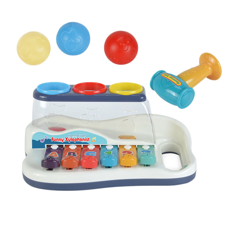 Ventas transfronterizas calientes de bebés golpeando piano fábrica de juguetes para niños al por mayor música de acertijo iluminación juguetes inteligentes