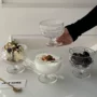 高脚复古太阳花刨冰甜品杯