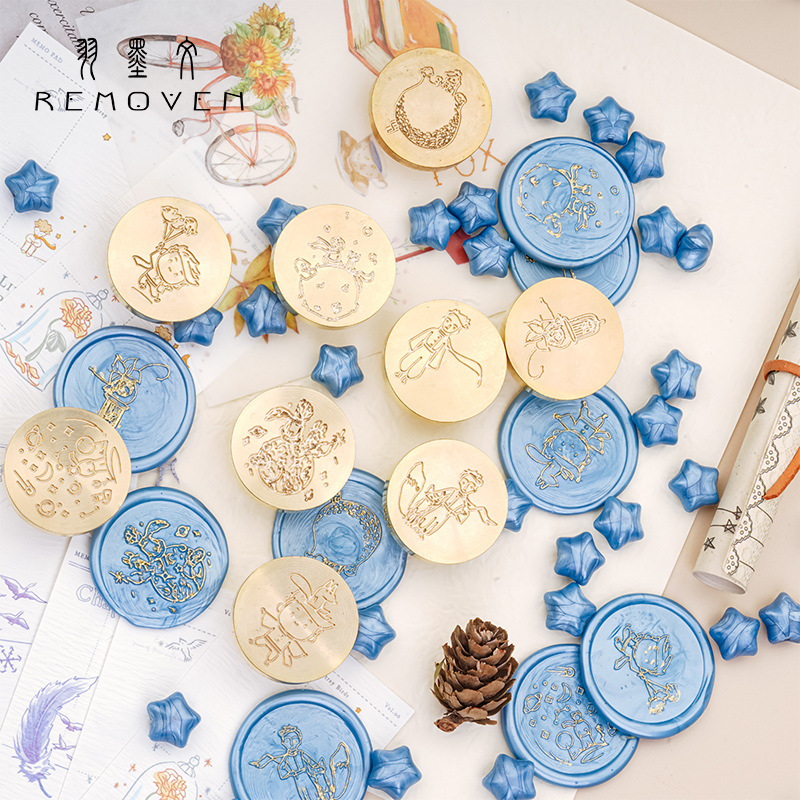 Fire wax seal Little Prince series student handbook DIY decoration fire wax seal envelope invitation greeting card gift seal