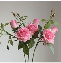 高档手感仿真花湿感两头保湿玫瑰假花批发婚庆装饰手捧配花材手工