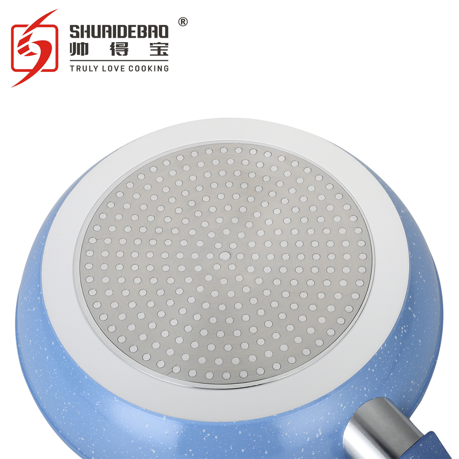 FUENTE Fábrica Comercio exterior Orden original copo de nieve cerámica doble fondo sartén 18-30cm