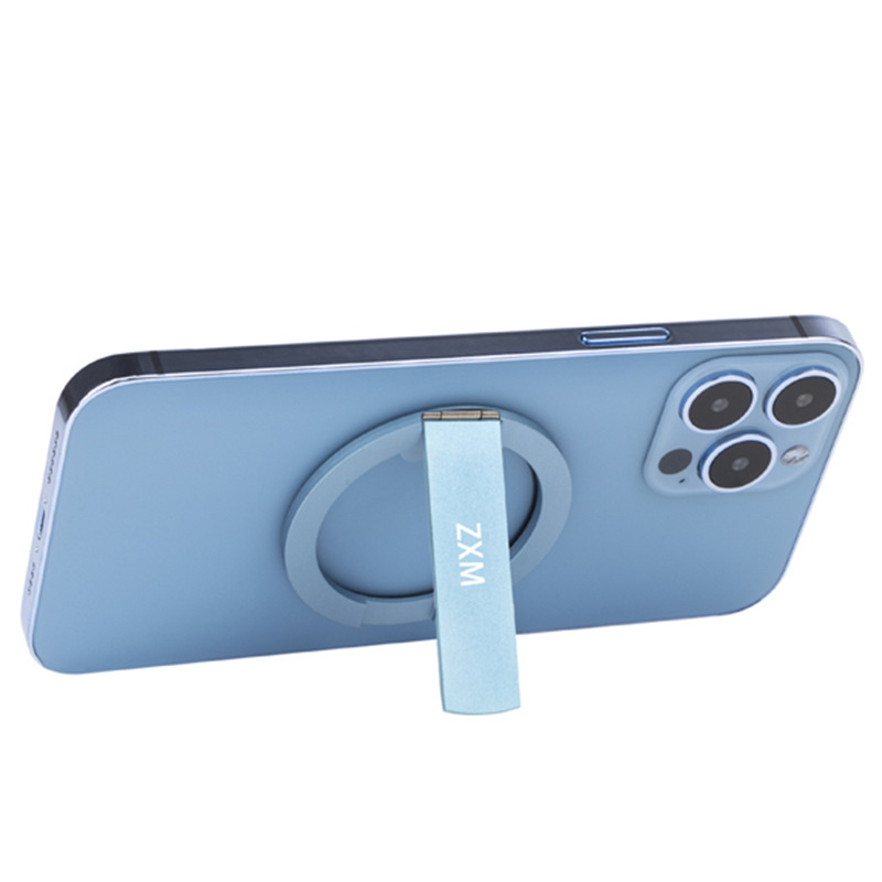 Spot de una pieza, soporte de teléfono móvil plegable magnético de 360 grados, soporte de aleación de aluminio portátil perezoso de escritorio transfronterizo