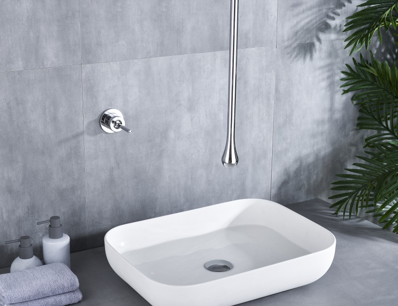 Kaiping Youjia Sanitary Ware Creative water Drop Ceiling Faucet, Suspended ceiling faucet, concealed column basin, suspended faucet 30593 undefined