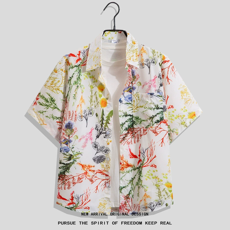 Рубашка Summer oversize хип‑хоп короткий рукав, унисекс, свободный крой (размеры до 4XL)