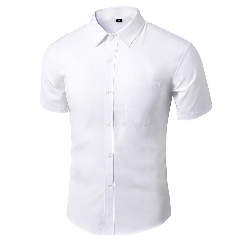 Camisa blanca de manga larga para hombres sin planchar ropa formal de negocios Delgado estilo coreano trabajo profesional camisa de traje casual blanca para hombres