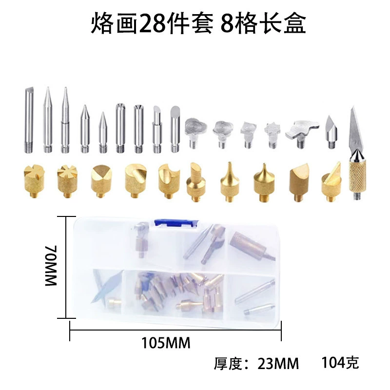 Pyrography & soldering adapter kit, brass tips, M4/M5 adapters, multi‑piece sets up to 311 pcs