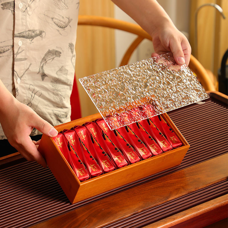 竹制茶叶礼盒摆泡2两3两散茶半斤空盒红岩茶白茶包装通用厂家直销