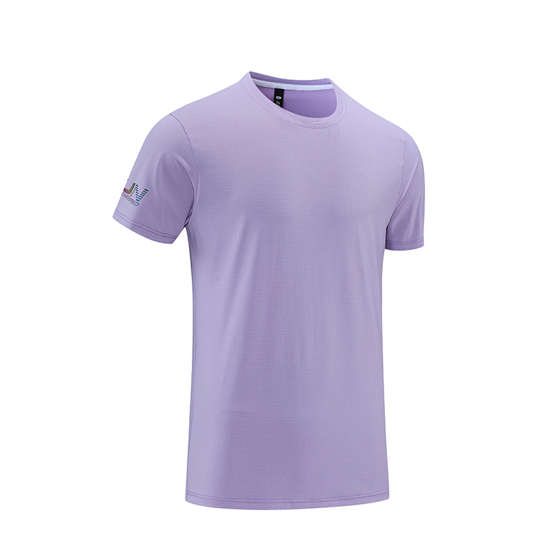 Aeróbicos grupales de primavera y verano para hombres y mujeres que ejecutan ropa de secado rápido ropa de entrenamiento más tamaño estiramiento transpirable casual Camiseta de manga corta A