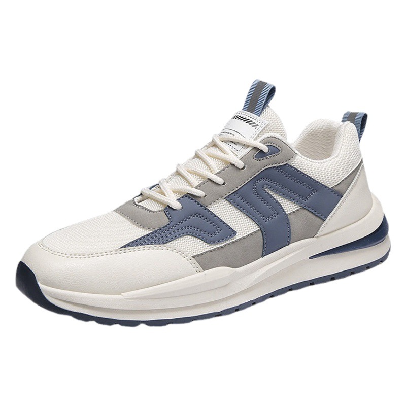 Primavera y otoño nuevas tendencias zapatillas de deporte de moda comercio exterior al por mayor ocio zapatos de red deportiva zapatos Forrest de suela blanda zapatos cómodos para hombres