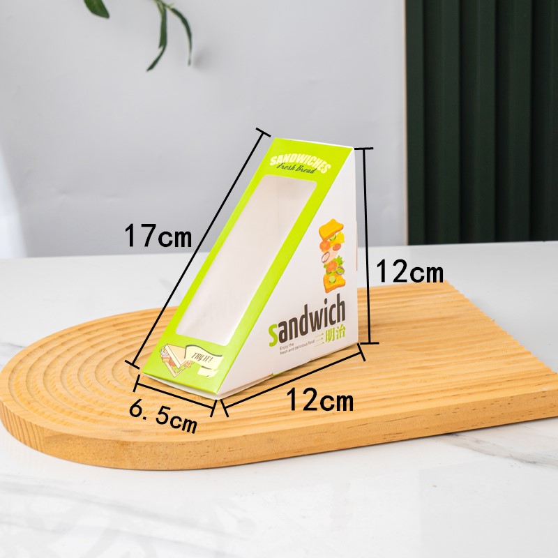 almohadilla de embalaje de sándwich fácil de desgarrar almohadilla transparente desechable para pastel triangular horneado envasado de pan almohadilla de soporte interior
