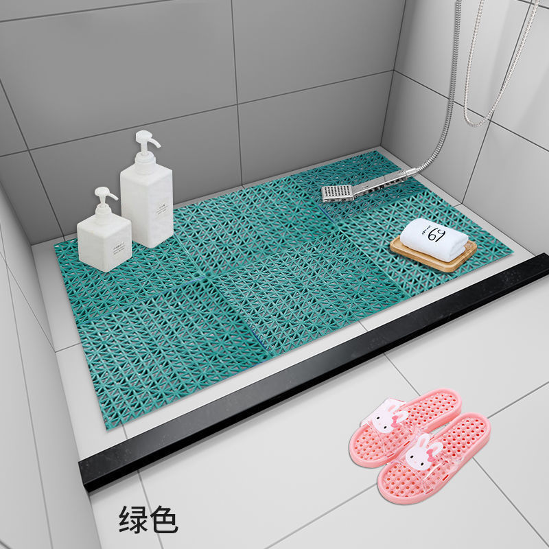キッチントイレの浴室PVC防水滑り止めマットを厚くすると、透かし彫りの床マットをつなぎ合わせることができる|undefined