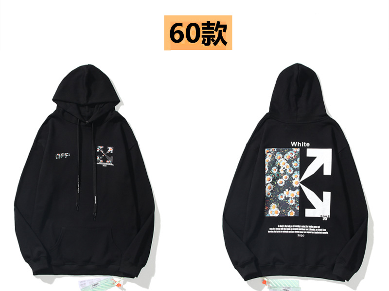 Marca de moda offwhite graffiti religioso pintura al óleo impresión de flecha hombre y mujer suelta OW pareja alta calle hoodie abrigo