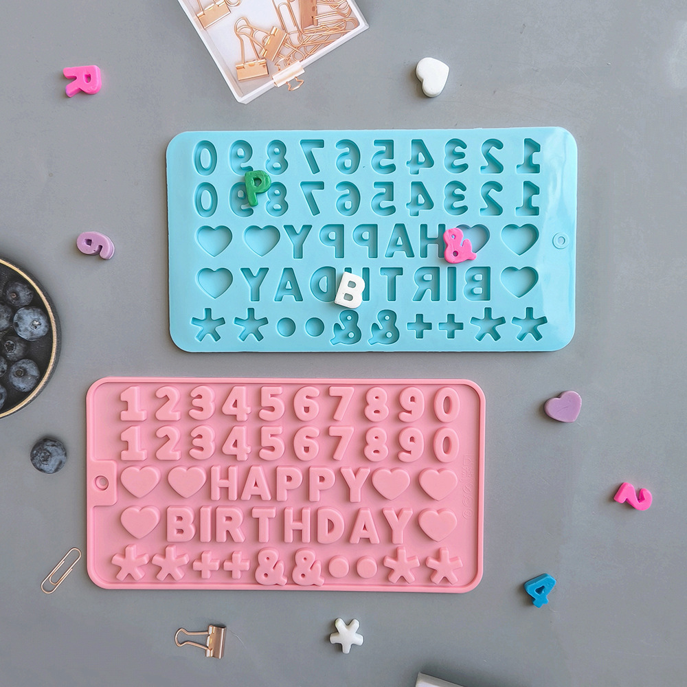 Chocolate digital 458 molde de silicona fondant galleta digital molde de forma de caramelo herramienta de horneado de bricolaje