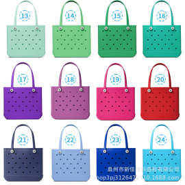 跨境eva洞洞包EVA沙滩包现货爆款eva手提包可DIY潮流搭配定制 eva